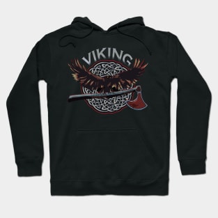 Viking Raven with Battle Axe Hoodie